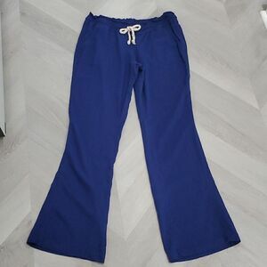 Roxy Women’s Linen Blend, Wide leg Navy Blue Pants, Size XL